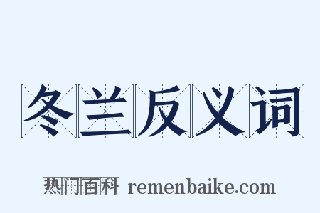冬兰反义词是什么意思的图片